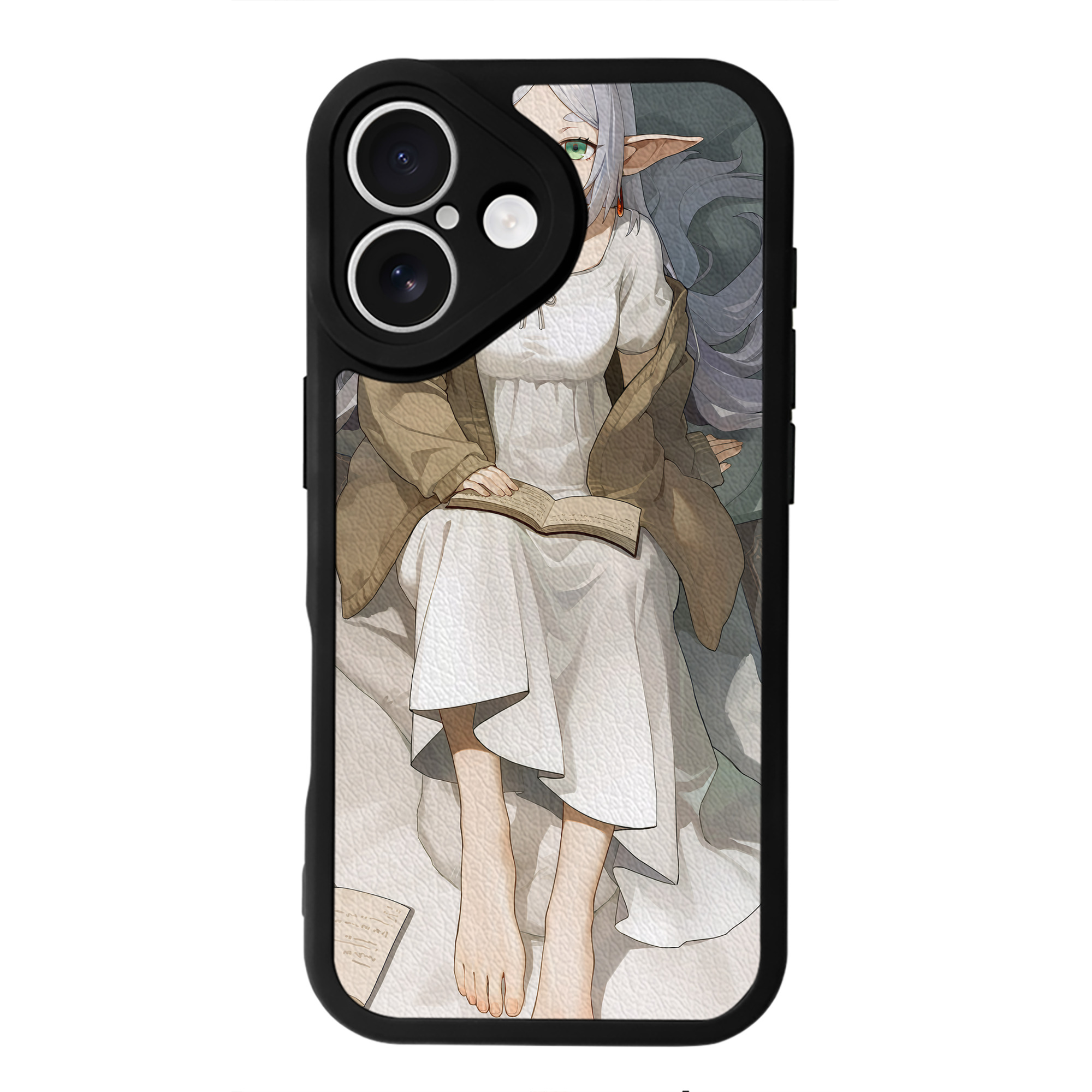 （画像用） 葬送のフリーレン Frieren 【iPhone 16シリーズ対応】シリコンスマホケース（レザー調） 材質：シリコン